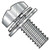 4-40X1/4 Phillips Pan Split Lock & Narrow Flat Washer Sems Full Thread 18 8 Stainless Steel (Pack Qty 5,000) BC-0404SNPP188