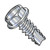 3/8-12X1 Unslotted Indented Hex Washer Thread Cutting Screw Type 25 Fully Threaded Zinc A (Pack Qty 750) BC-37165W