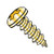 10-16X1/2 Phillips Pan Self Tapping Screw Type A B Fully Threaded Zinc Yellow and (Pack Qty 8,000) BC-1008ABPPY