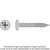 Simpson Strong-Tie T12J150PX-RP8 Marine Screw, Pan Head — #12 x 1-1/2 in. #3 Phillips Drive, Type 316 (8-Qty)