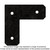 Simpson Strong-Tie APVL4 Outdoor Accents® Avant Collection™ ZMAX®, Black Powder-Coated L Strap for 4x4