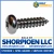 10-16X3/8 Square Pan Self Tapping Screw Type A B Fully Threaded 18 8 Stainless Steel (Pack Qty 4,000) BC-1006ABQP188