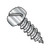 10-16X3/8 Slotted Pan Self Tapping Screw Type A B Fully Threaded 18 8 Stainless (Pack Qty 4,000) BC-1006ABSP188