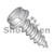 8-18X1/4 Slotted Ind Hex Wash Self Tapping Screw Type AB Fully Threaded 18-8 Stainless Ste (Pack Qty 5,000) BC-0804ABSW188
