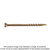 Simpson Strong-Tie CSVZ212MB Strong-Drive® CSV Construction Screw — #10 x 2-1/2 in. T25, Flat Head, Yellow Zinc (1750-Qty)