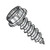 10-16X4 Slotted Ind Hex Wash Self Tapping Screw Type AB Fully Threaded 18-8 Stainless Ste (Pack Qty 500) BC-1064ABSW188