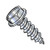 10-16X1 Unslotted Indented Hex Washer Self Tapping Screw Type AB Fully Threaded Zinc An (Pack Qty 4,000) BC-1016ABW