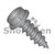 6-20X5/8 Unslotted Indented Hex Washer Self Tapping Screw Type A B Fully Threaded Black O (Pack Qty 10,000) BC-0610ABWB