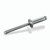 1/4" .876-1.000 Goebel/Open End Blind Rivet Domed Head Aluminum-Aluminum  (Pack Qty 2500) ABA-816