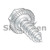 8-18X1 Unslotted Indented Hex Washer Serrated Self Tap Screw Type AB Full Thread Zinc (Pack Qty 5,000) BC-0816ABWS