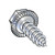 1/4-14X3/4 Unslotted Indented Hex Washer Serrated Self Tap Screw Type AB Full Thread Zinc (Pack Qty 3,000) BC-1412ABWS