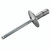 5/32" .125-.312 Goebel/Open End Blind Rivet Large Flange Aluminum-Steel (Pack Qty 500) ABS-53-55LFMGCT