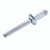 1/4" .060-.138 Goebel/H-LOCK Blind Rivet Domed Head Steel-Steel (Pack Qty 250) SBS-0812-HL
