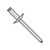 3/16X.25-.37 Large Flange Aluminum Rivet With Aluminum Mandrel (Pack Qty 2,000) BC-ADA66L