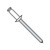 1/8X.06-.12 Aluminum Rivet With Steel Mandrel With White Eyelet (Pack Qty 10,000) BC-ADS42W