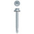 12-14 x 3 Unslotted Indented Hex Washer Head with Bonded Washer, Zinc Plated Point# 3 (Pack Qty 200) HA1248V