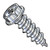 10-12X3/4 Phillips Indented Hex Washer Self Tapping Screw Type A Fully Threaded Zinc And B (Pack Qty 6,000) BC-1012APW
