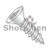 8-15X2 Square Flat Self Tapping Screw Type A Fully Threaded Zinc (Pack Qty 2,500) BC-0832AQF