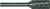 TRU-CUT CARBIDE BURR CYLINDRICAL DOUBLE CUT 1/4 SHANK 1/2 DIA X1 HEAD LENGTH (Pack of 1 pc) Part No. CBSA-5
