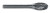 TRU-CUT CARBIDE BURR OVAL SHAPE DOUBLE CUT 1/4 SHANK 1/4 DIA X3/8 HEAD LENGTH (Pack of 1 pc) Part No. CBSE-1
