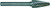 TRU-CUT CARBIDE BURR 14 DEGREE INCLUDED ANGLE DOUBLE CUT 1/4 SHANK 3/8 DIA X3/4 HEAD LENGTH (Pack of 1 pc) Part No. CBSF-3