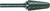TRU-CUT CARBIDE BURR TREE SHAPE DOUBLE CUT 1/4 SHANK 1/4 DIA X5/8 HEAD LENGTH (Pack of 1 pc) Part No. CBSL-1