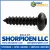 14-10X2 Square Pan Self Tapping Screw Type A Fully Threaded Black Oxide (Pack Qty 1,000) BC-1432AQPB