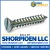 14-10X2 Slotted Flat Self Tapping Screw Type A Fully Threaded Zinc (Pack Qty 1,250) BC-1432ASF