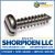 14-10X2 Slotted Pan Self Tapping Screw Type A Fully Threaded 18-8 Stainless Steel (Pack Qty 500) BC-1432ASP188
