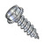 10-12X4 Unslotted Indented Hex Washer Self Tapping Screw Type A Full Threaded Zinc (Pack Qty 500) BC-1064AW