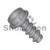 8-18X3/8 Unslotted Indent Hex Washer Self Tapping Screw Type B Full Thread Black Oxide (Pack Qty 10,000) BC-0806BWB
