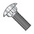 1/4-20X4 Carriage Bolt 18 8 Stainless Steel Fully Threaded (Pack Qty 300) BC-1464C188
