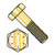 7/16-20X6 1/2 Fine Thread Hex Cap Screw Grade 8 Zinc Yellow Made in USA (Pack Qty 125) BC-44104CH8O