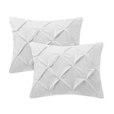 White Pintuck Pillow Shams (Set of 2) - College Dorm Bedding
