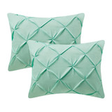 Light Green Pintuck Pillow Shams (Set of 2) - College Dorm Bedding