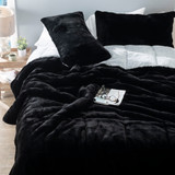Chunky Panda Orca Bunny - Coma InducerÂ® Twin XL Comforter - USA Filled - Frosted Black