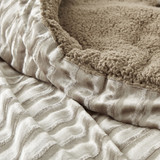 Velvet Crush - Coma InducerÂ® Twin XL Comforter - Ridged Silvery Beige