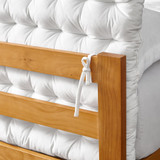 Rainha Cushion Tufted College Headboard - White Velvet