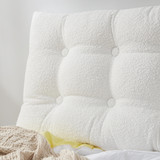 Rainha® Bed 2 Sofa - Tufted & Boucle Pillow Cushion - White