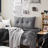 Rainha - Plush Tufted College Headboard - Dark Gray