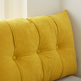 Rainha - Plush Tufted College Headboard - Sunshine Yellow