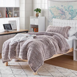 Cozy Peaks - Coma Inducer® Twin XL Comforter - Chevron Frosted Sierra