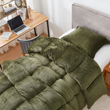 Thicker Than Thick - Coma InducerÂ® Twin XL Comforter - Down Alternative Ultra Plush Filling - Winter Moss