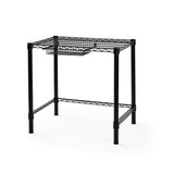 Suprima® Heavy Duty Carbon Steel Desk - Compact Size - Black