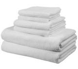 6 PC WHITE TOWEL SET