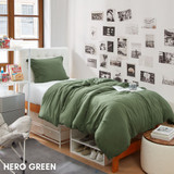 Duvet Cover - Natural Loft Twin XL - Hero Green