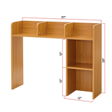 Classic Dorm Desk Bookshelf - Beech (Natural Wood)