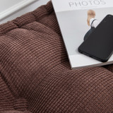ULTRA THICK TUFTED FLOOR PILLOW - DARK BROWN