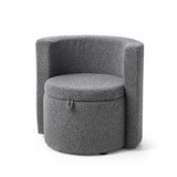 COMFORT CUSHION SEAT WITH STORAGE - GRAY