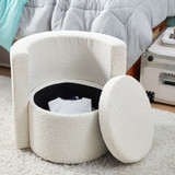 COMFORT CUSHION SEAT WITH STORAGE - WHITE